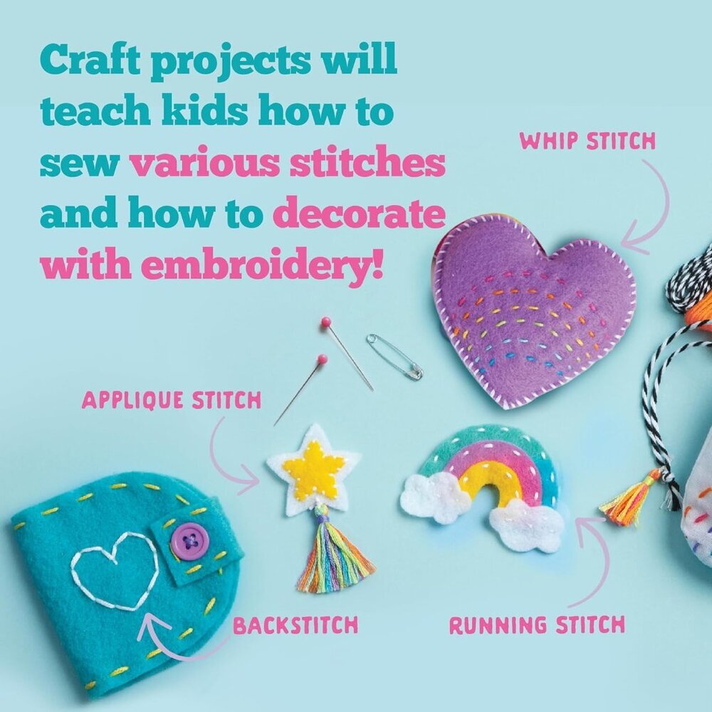 Let’s Learn to Sew – Mini Sewing Kit, Arts and Crafts, Art Supplies, Embroidery - Picture 4 of 6